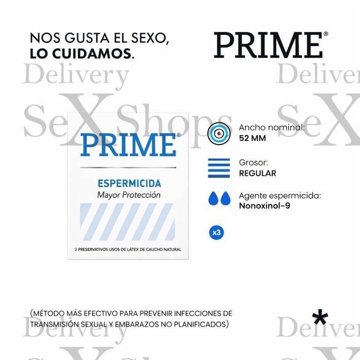 Preservativos Prime Espermicida